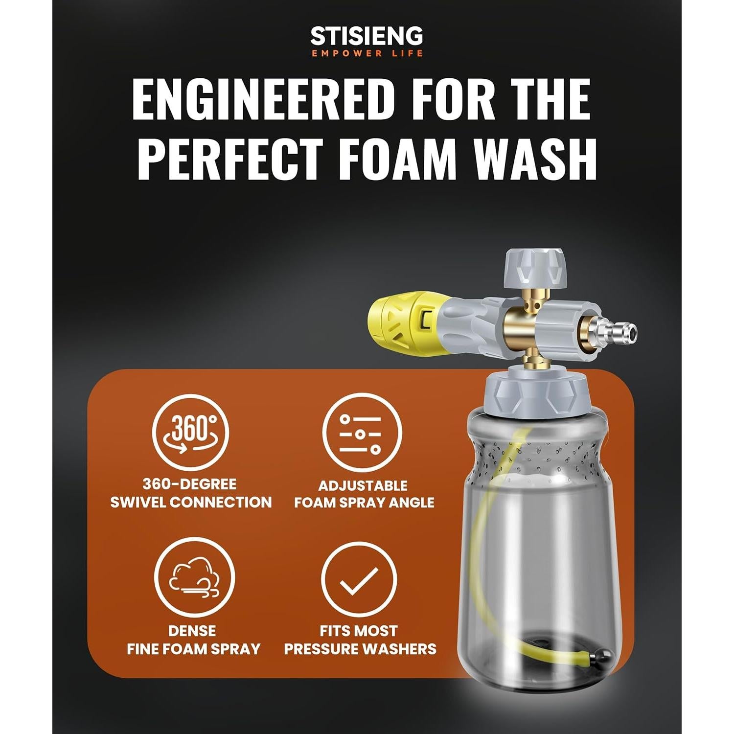 Cannon de Espuma STISIENG 1L para Lavadora de Presión