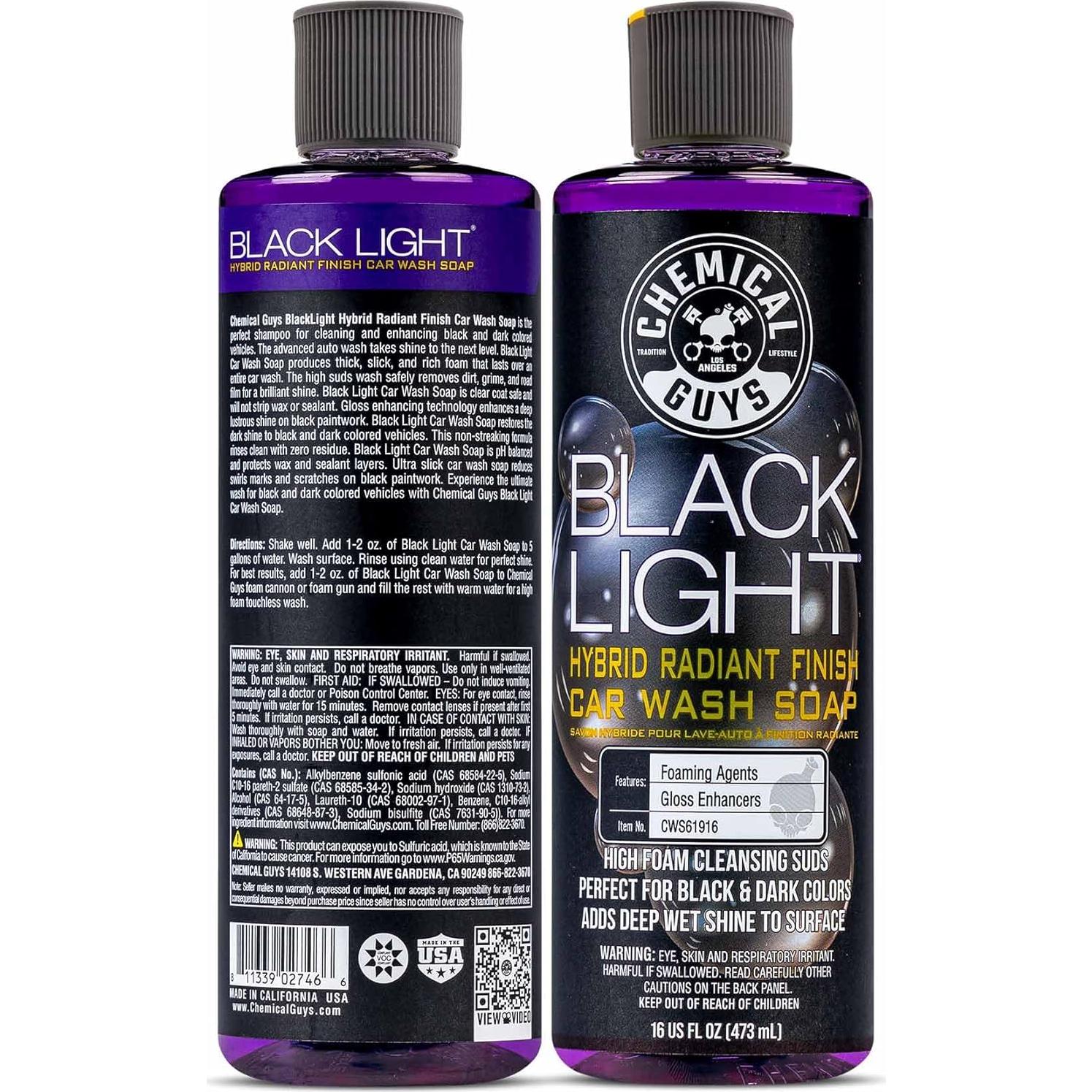 Jabón para Lavar Coches Chemical Guys Black Light 2 x 473 ml