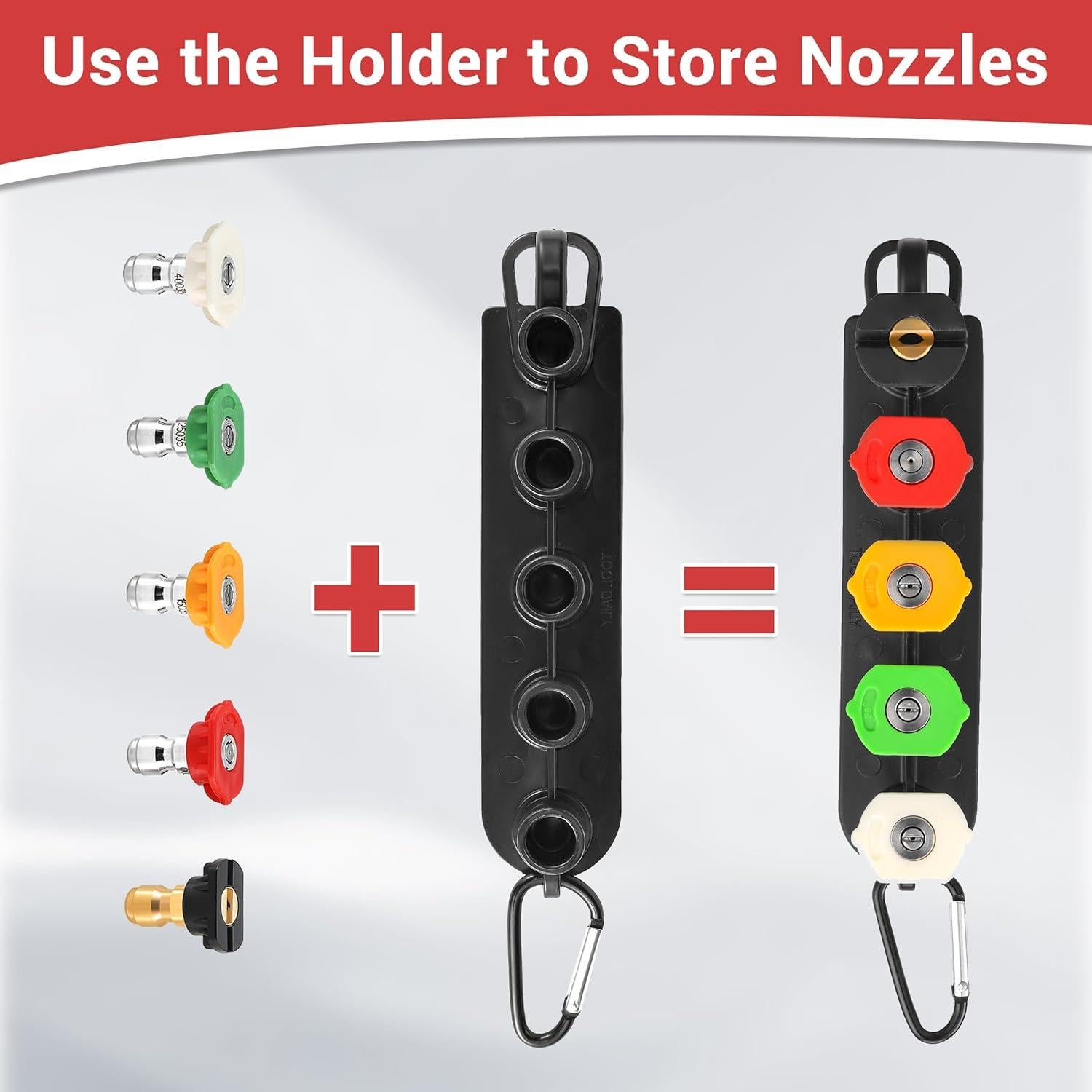 Kit de Lavadora a Presión Tool Daily 15,24 m, 5 Boquillas, M22-14