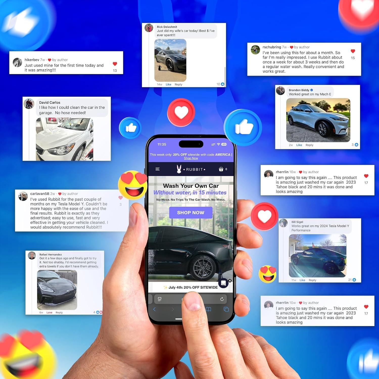 Concentrado de Lavado de Autos Sin Agua Rubbit Foam 2.0 0.47L