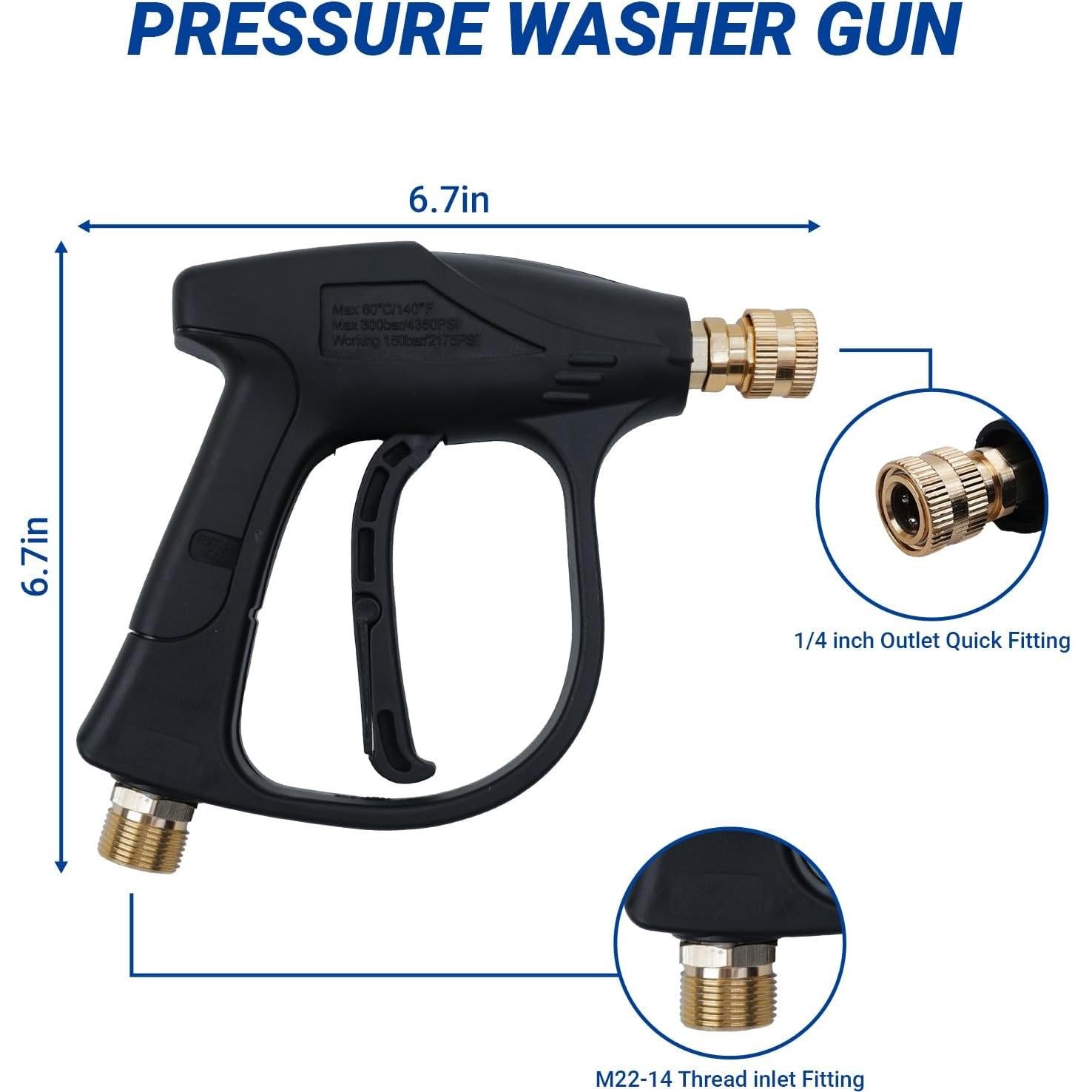 Kit de Lavado a Presión HOONGKAI 3000 PSI con Caño de Espuma