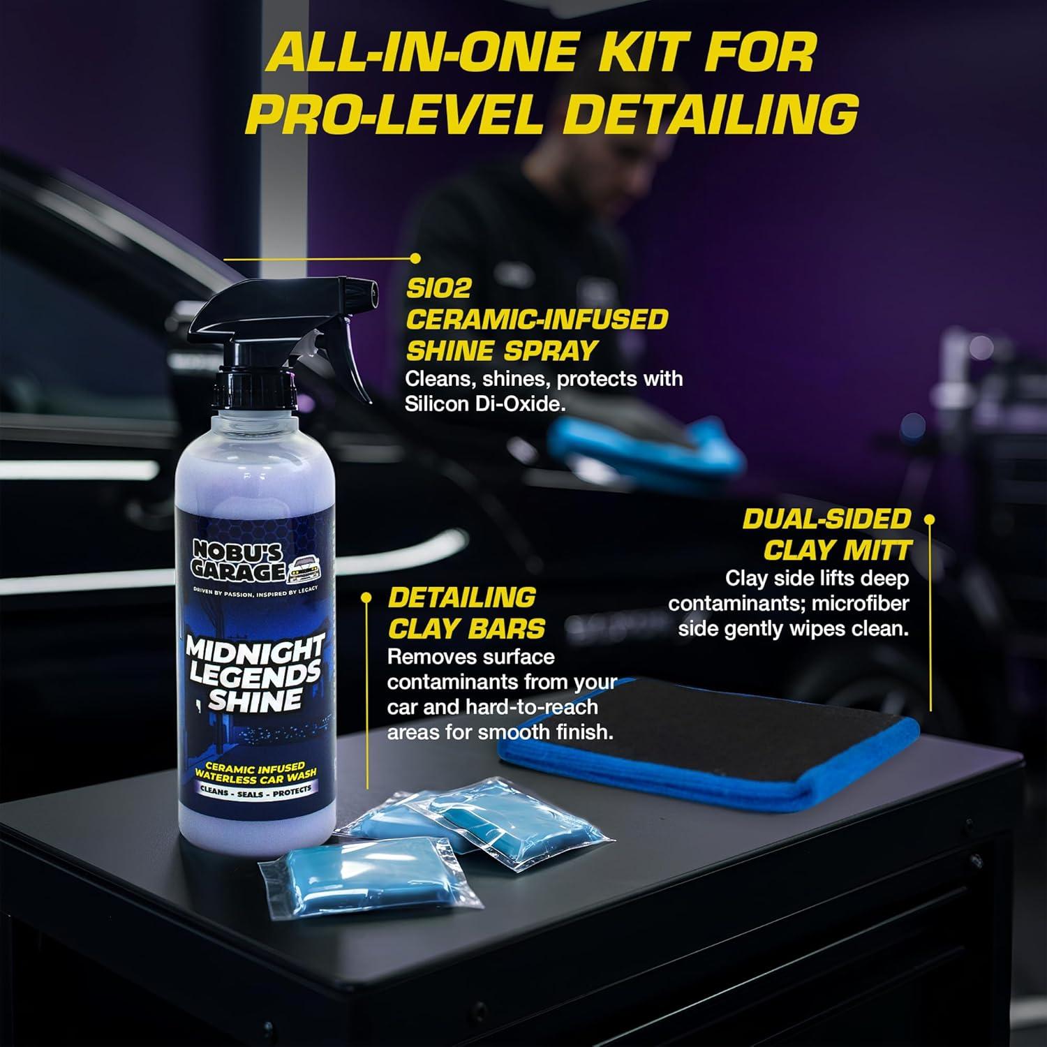 Kit de Detallado de Auto Garage de Nobu con Mitón y Spray Cerámico