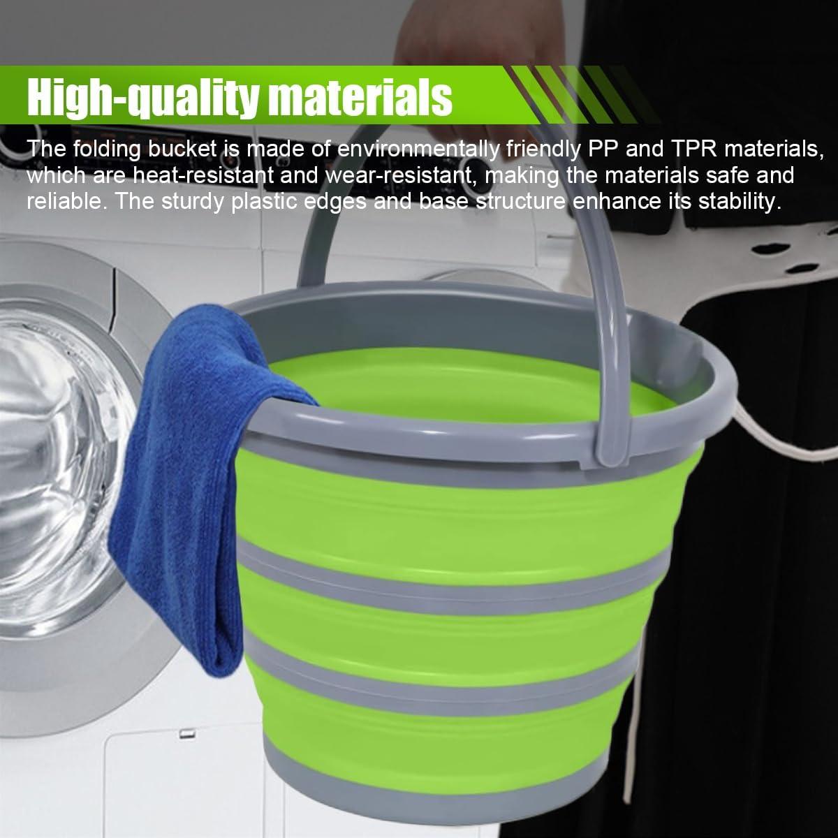 Kit de Limpieza de Auto UHANBUT 10L Cubeta Plegable + Mitón