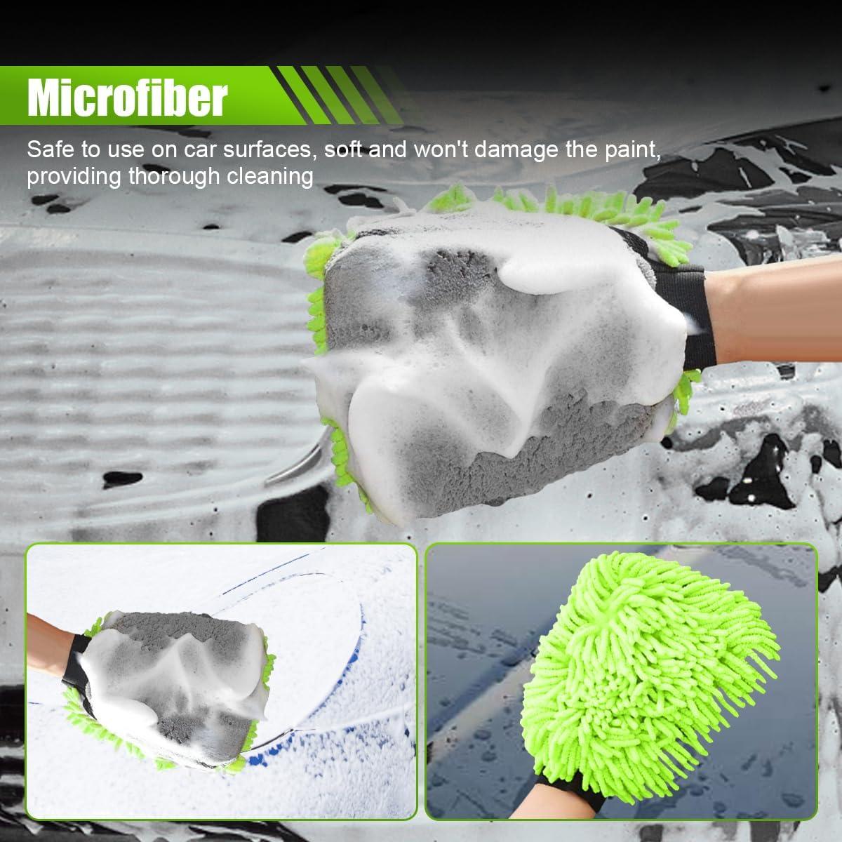 Kit de Limpieza de Auto UHANBUT 10L Cubeta Plegable + Mitón