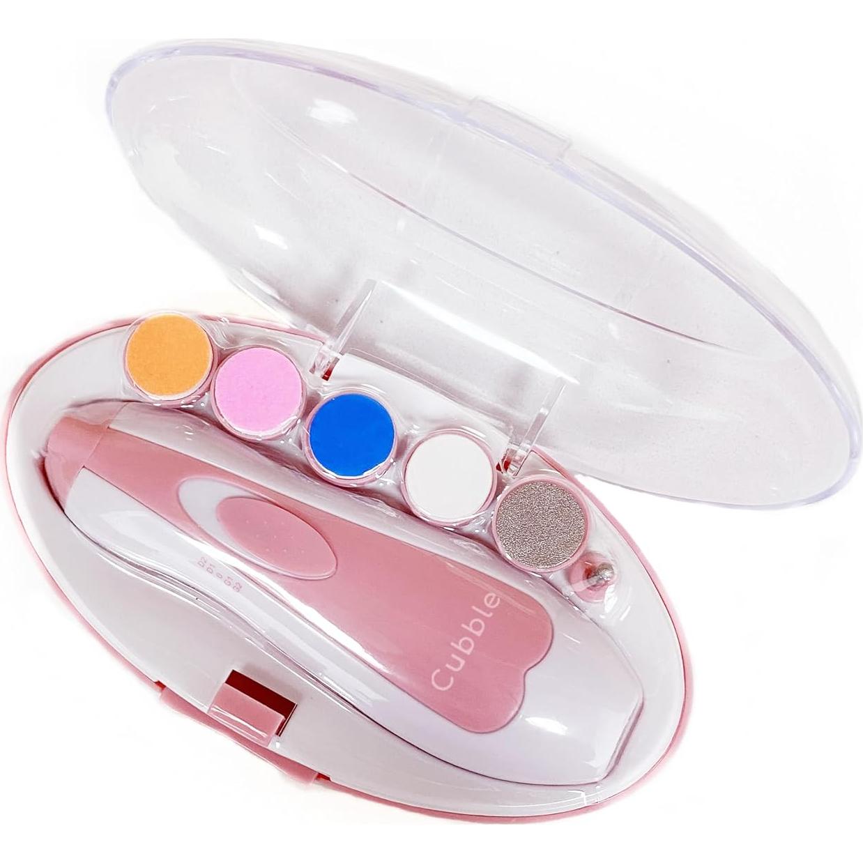 Cortador de Uñas Eléctrico Cubble Rosa con 6 Almohadillas