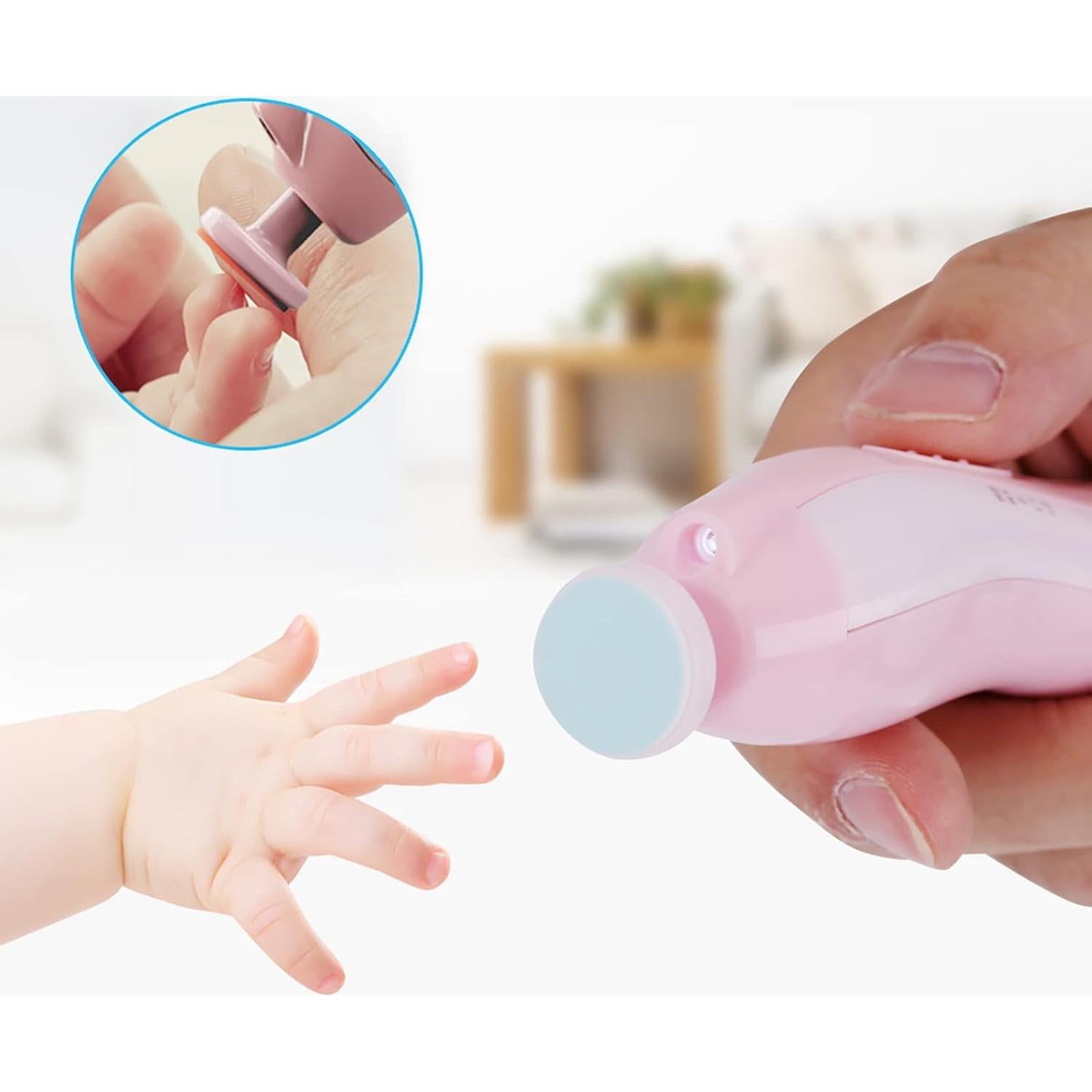 Lima de Uñas Eléctrica para Bebés Keenso 16 en 1 con Luz LED