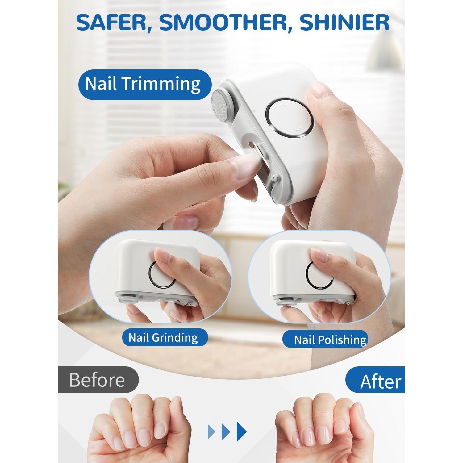 Cortador de Uñas Eléctrico ONEDONE 3-en-1 Recargable para Bebés