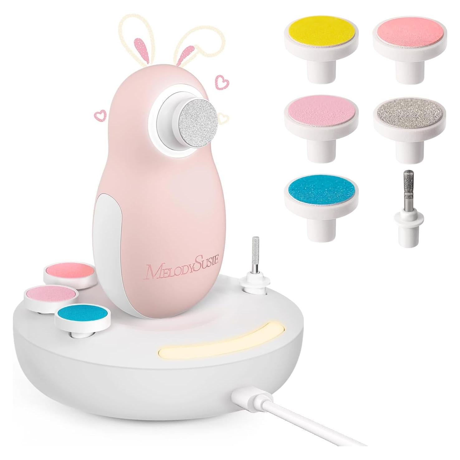 Cortador de Uñas Eléctrico MelodySusie para Bebés Rosa