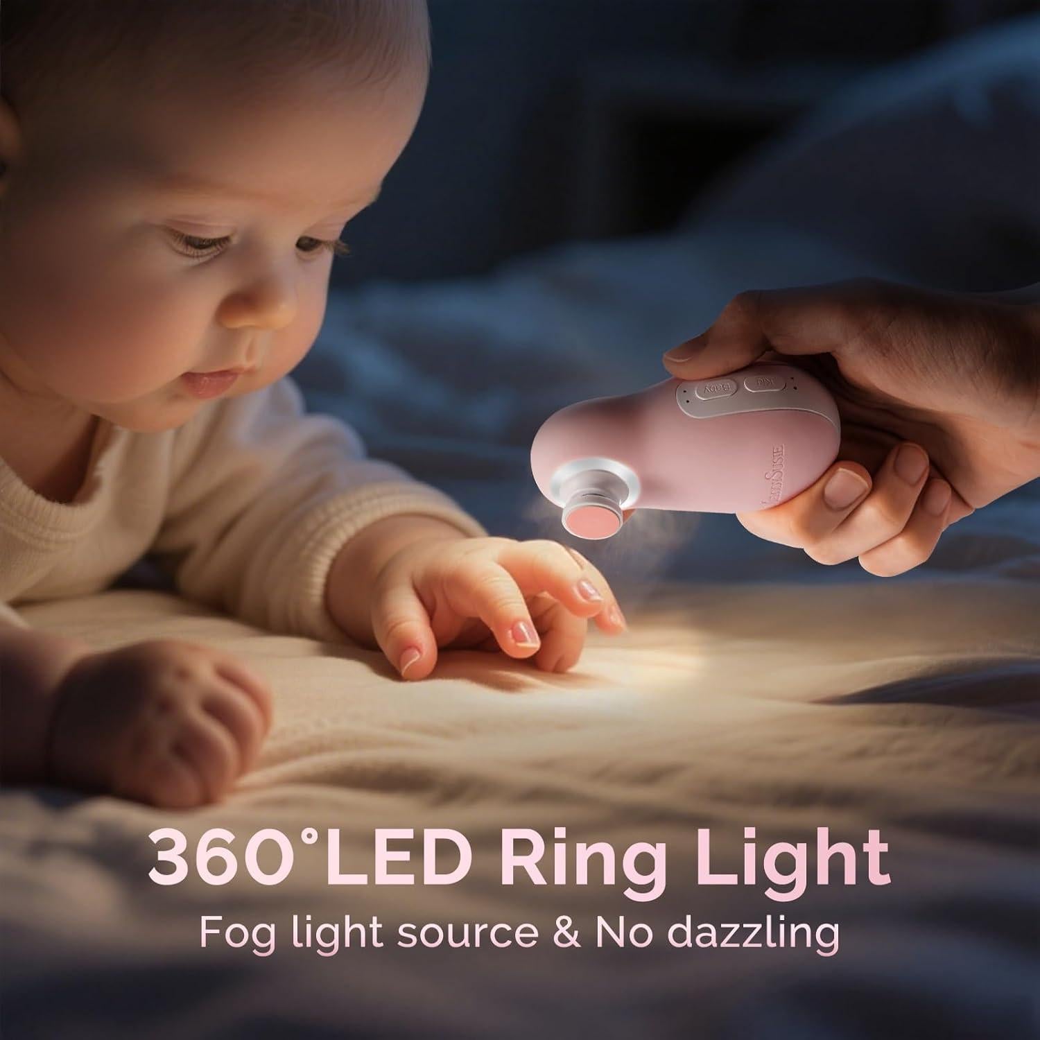 Cortador de Uñas Eléctrico MelodySusie para Bebés Rosa