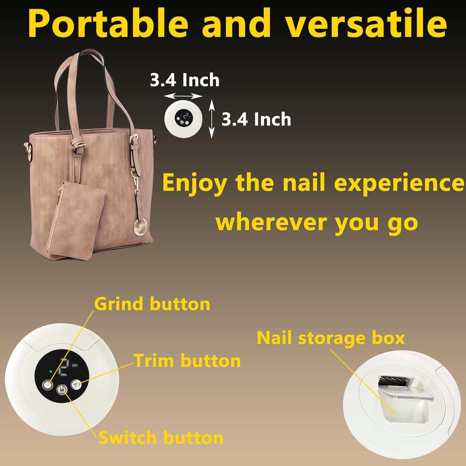 Cortauñas Automático LED VRSCPUMG Recargable 360° Bebés y Adultos