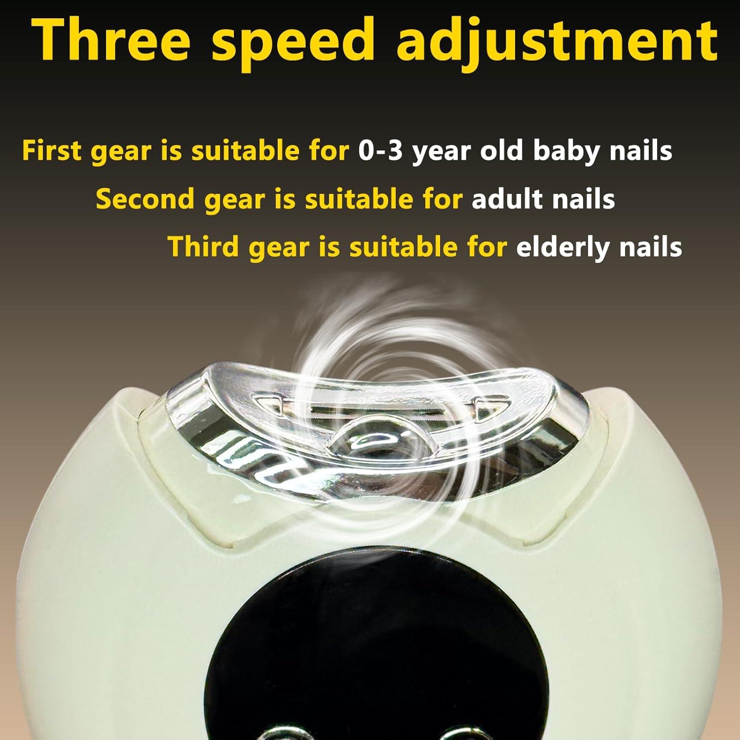 Cortauñas Automático LED VRSCPUMG Recargable 360° Bebés y Adultos