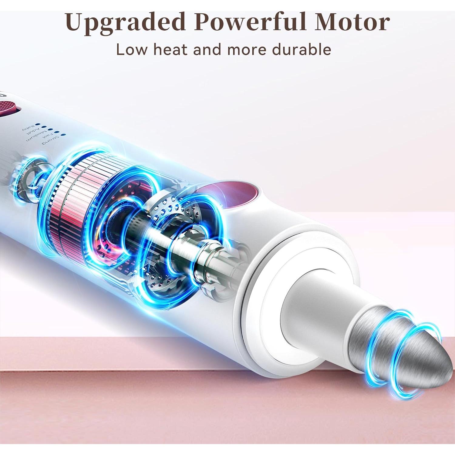 Taladro de Uñas Eléctrico CoziBB 8-en-1 Recargable con Luz LED