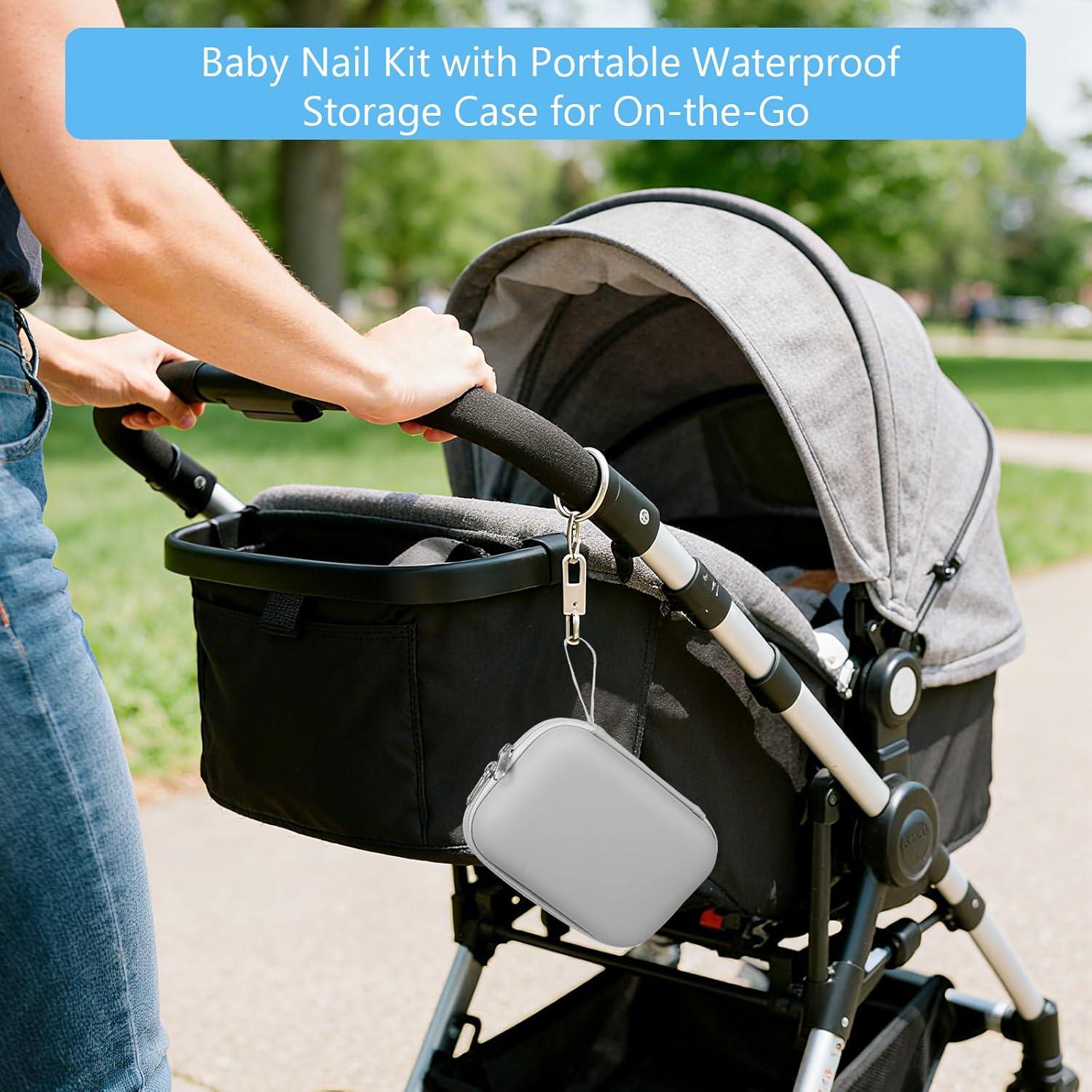 Kit de Cuidado de Uñas Eléctrico Momfree 4-en-1 para Bebés