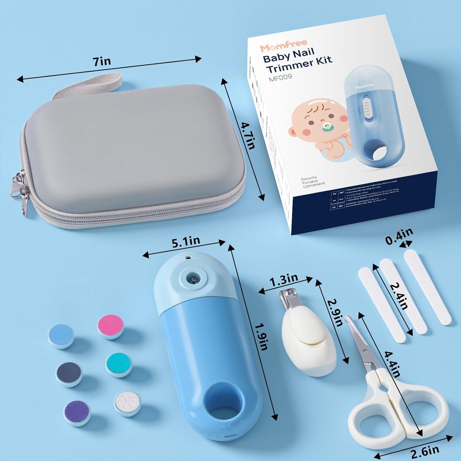 Kit de Cuidado de Uñas Eléctrico Momfree 4-en-1 para Bebés