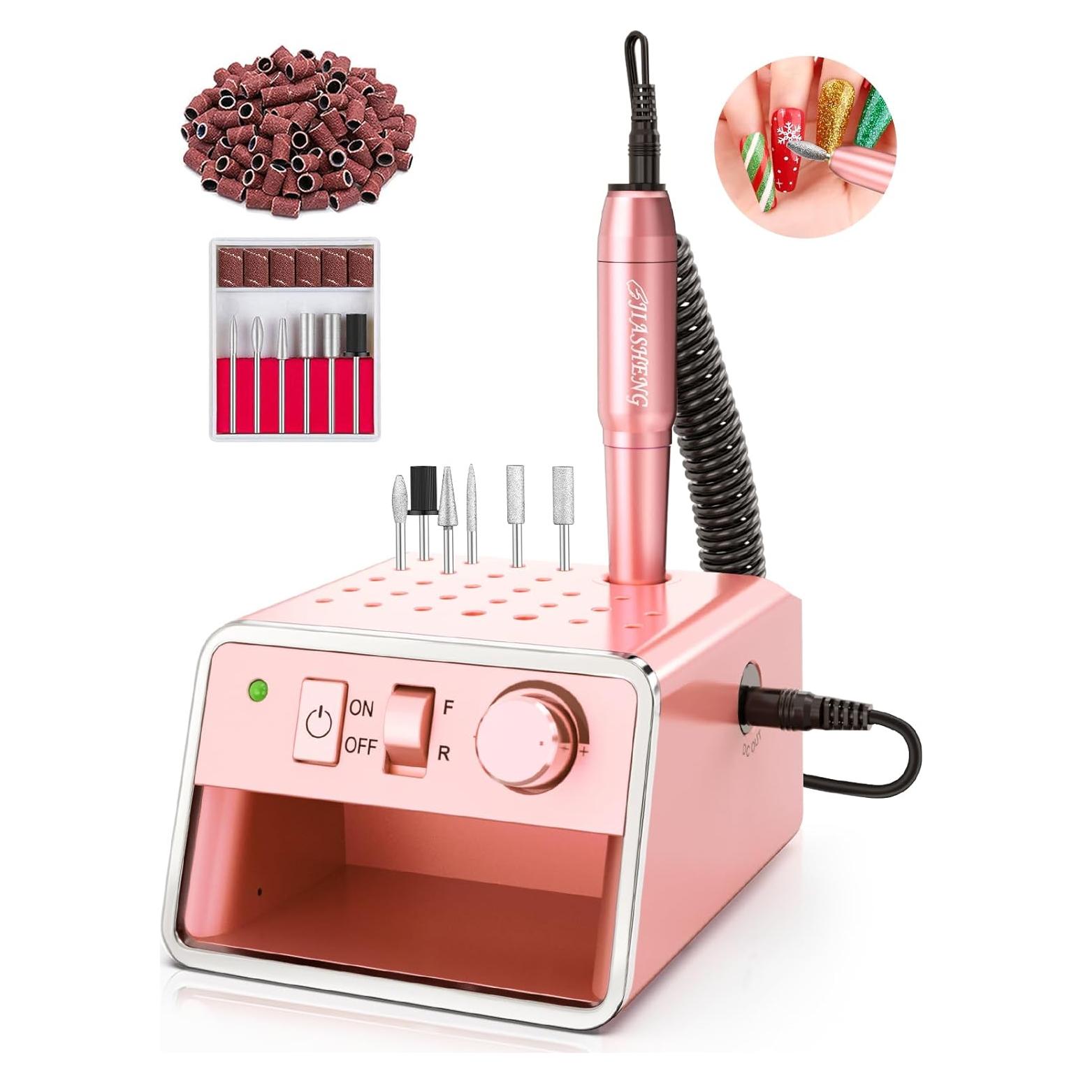 Taladro de Uñas Eléctrico Meitio Rosa Profesional 20000rpm