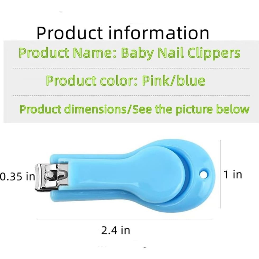 Cortauñas para Bebés XUJINCN - Paquete de 2, Rosa y Azul