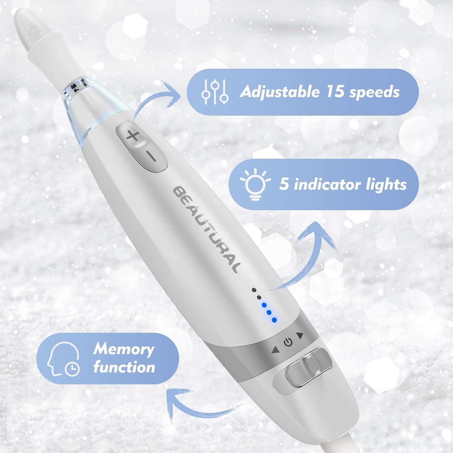 Taladro Eléctrico para Uñas BEAUTURAL con 10 Accesorios