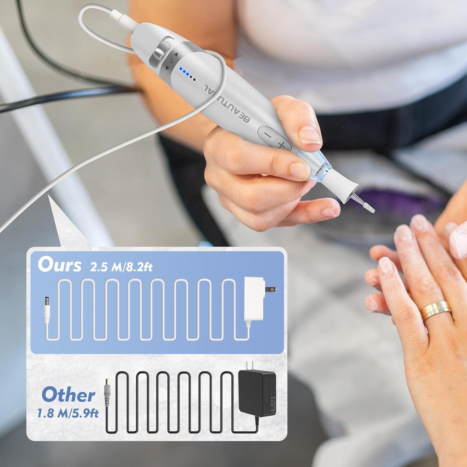 Taladro Eléctrico para Uñas BEAUTURAL con 10 Accesorios