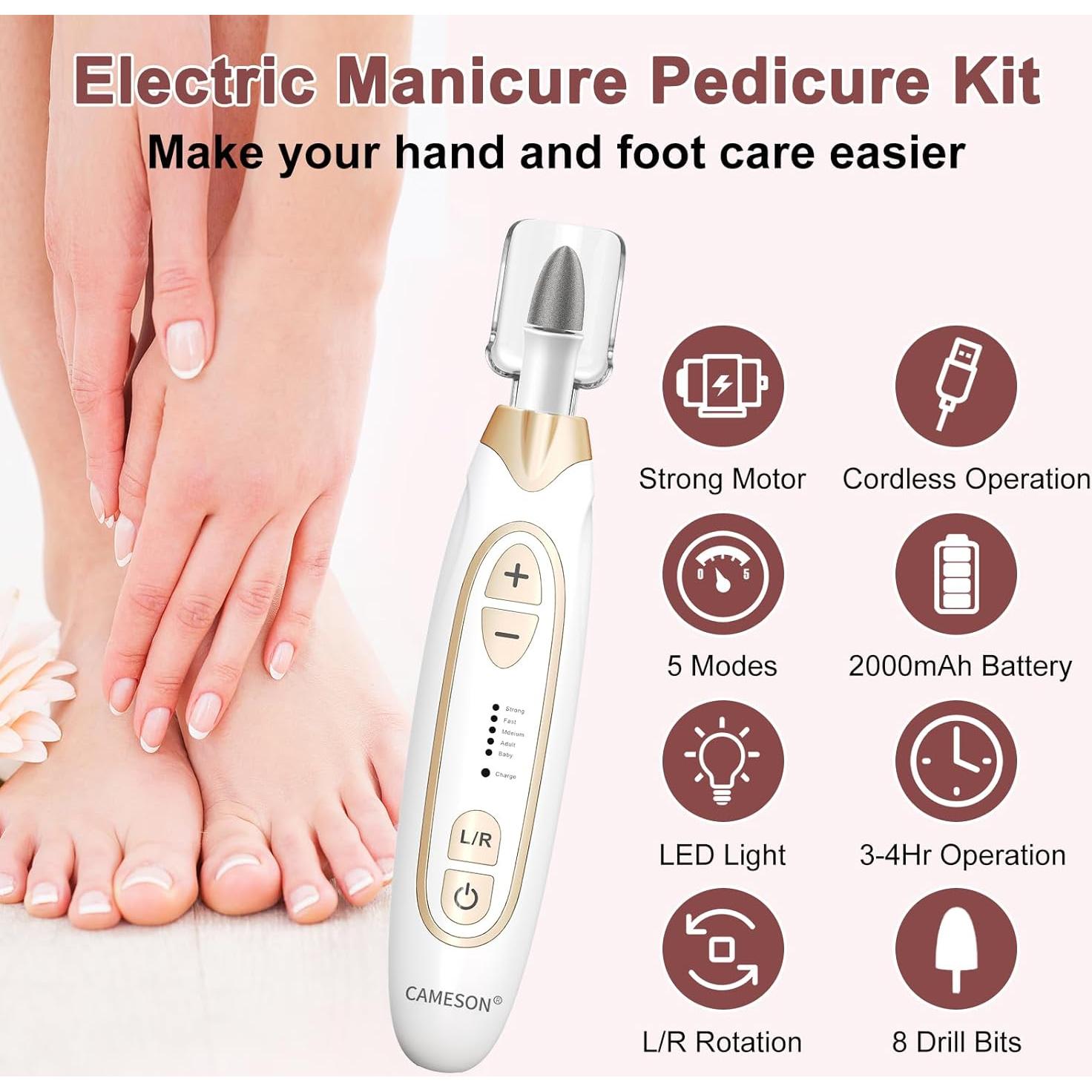 Kit Eléctrico de Manicura y Pedicura CAMESON AOL10