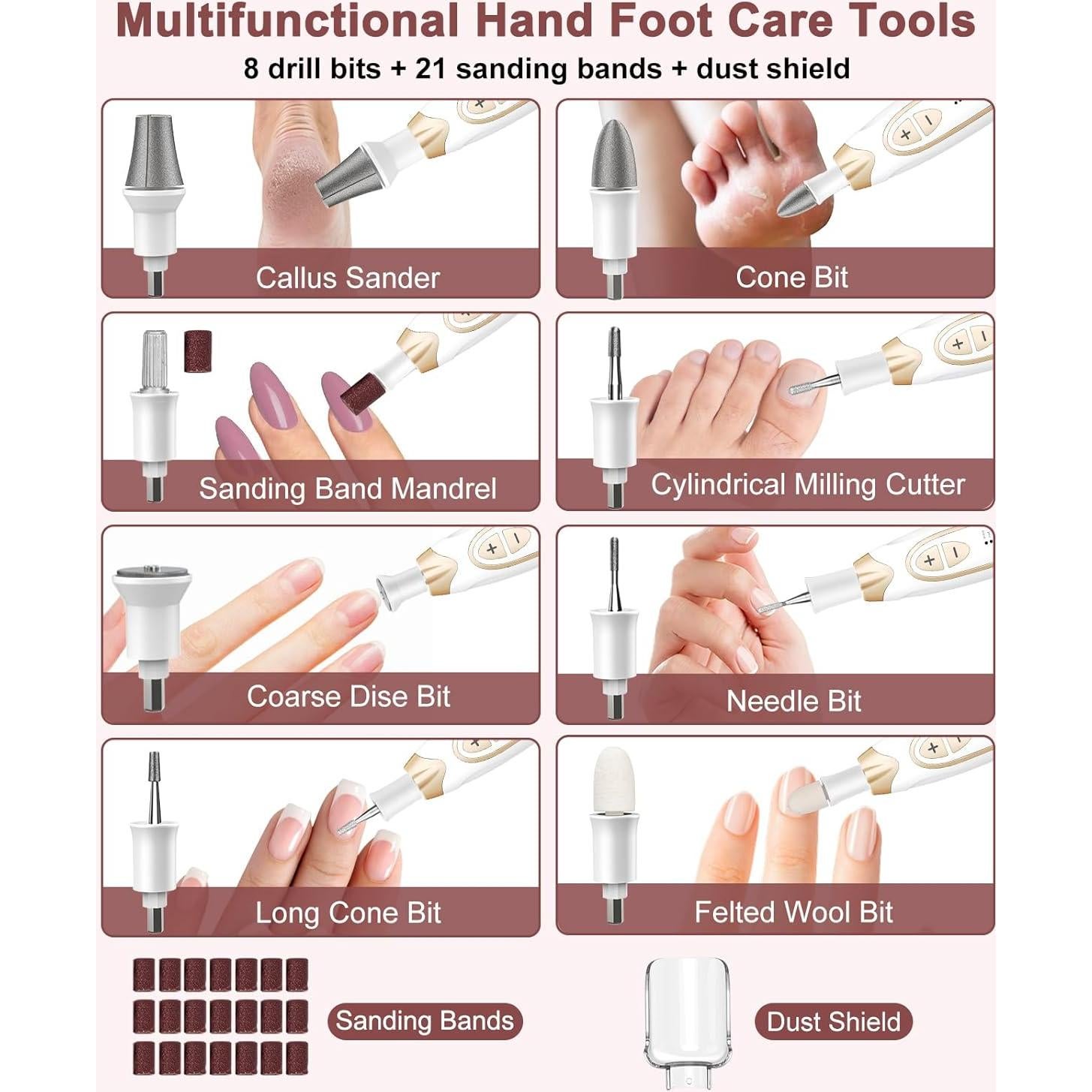 Kit Eléctrico de Manicura y Pedicura CAMESON AOL10