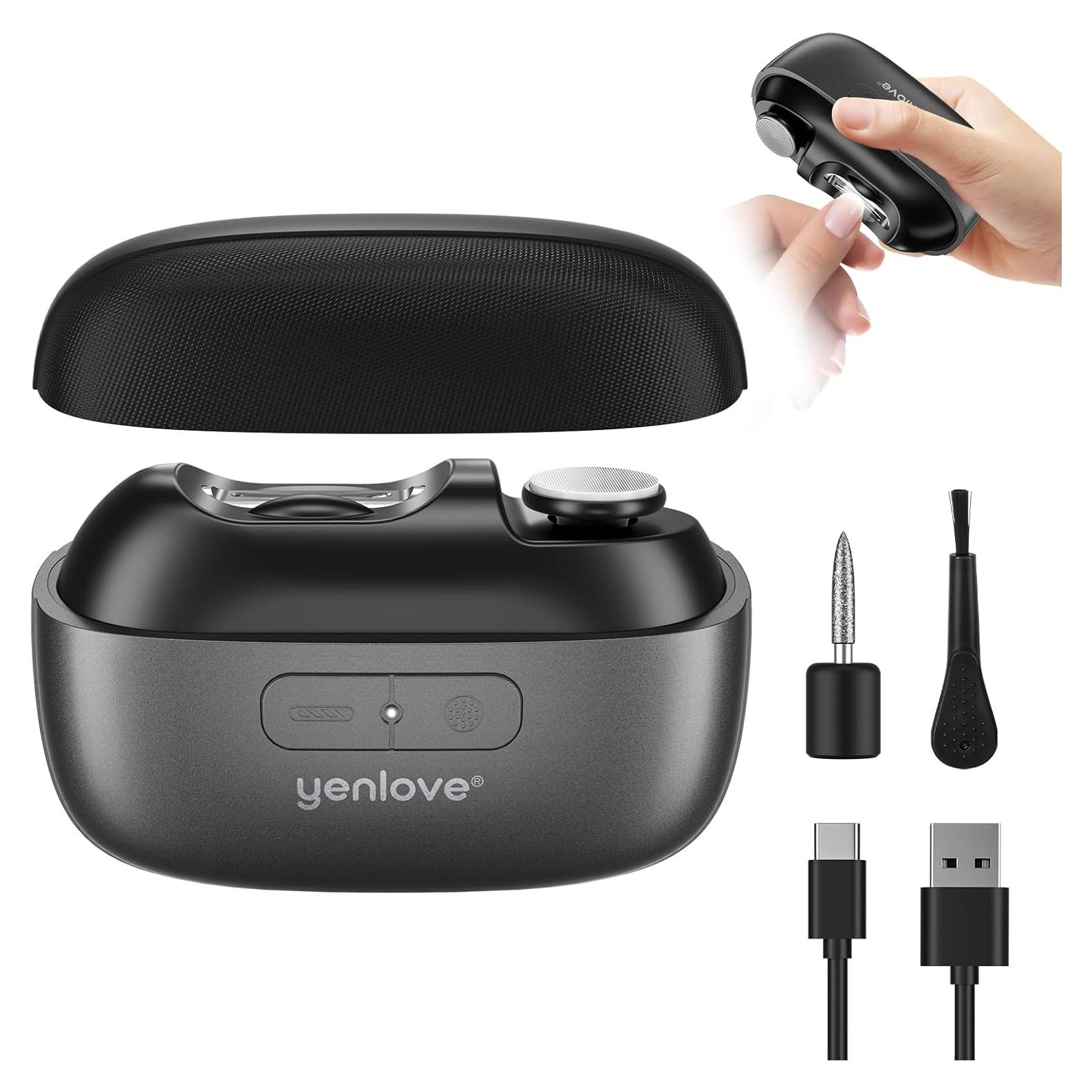 Cortador de Uñas Eléctrico YenLove M11 Recargable USB 2 Velocidades