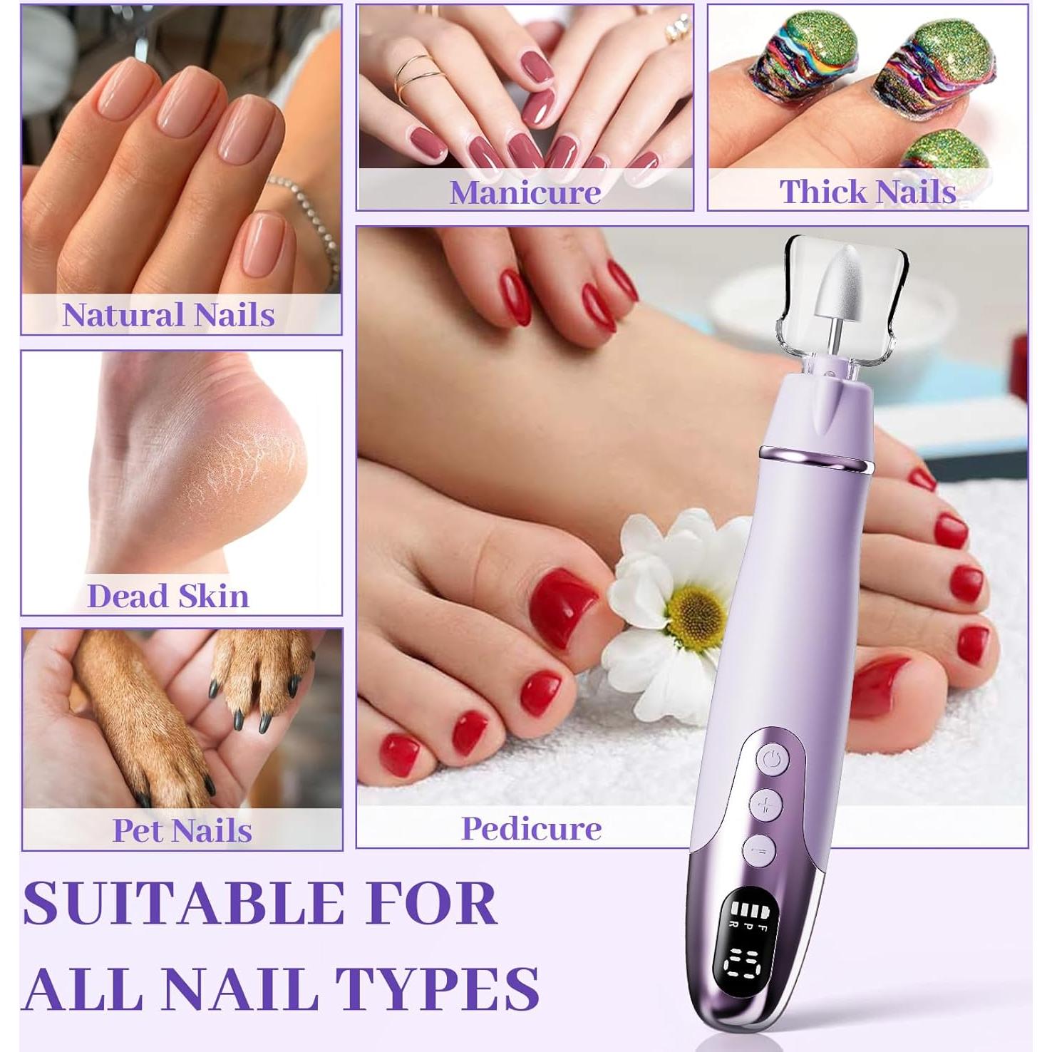 Kit de Manicura y Pedicura Aleanu - Taladro Inalámbrico 10 Velocidades