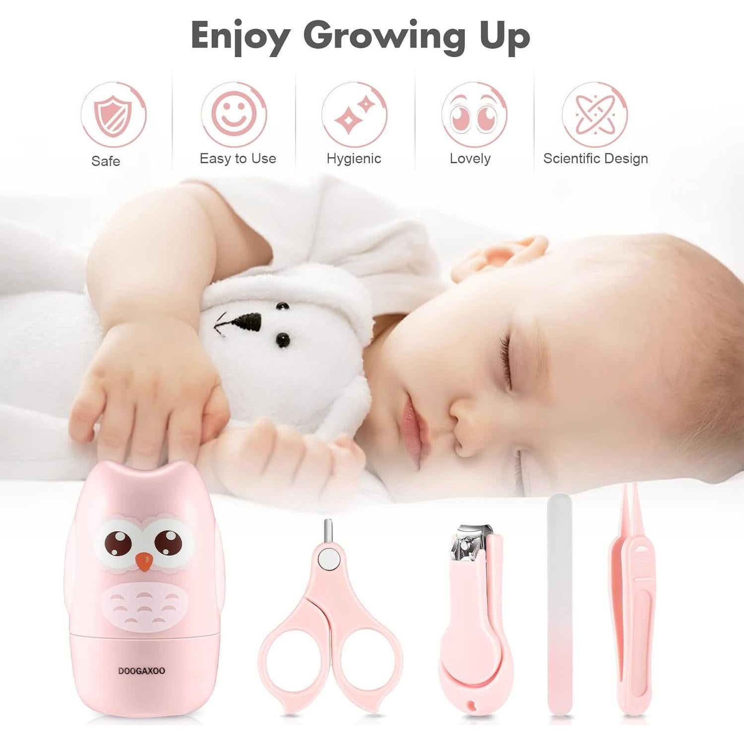 Kit de Cuidado para Bebés DOOGAXOO 4 en 1 Rosa