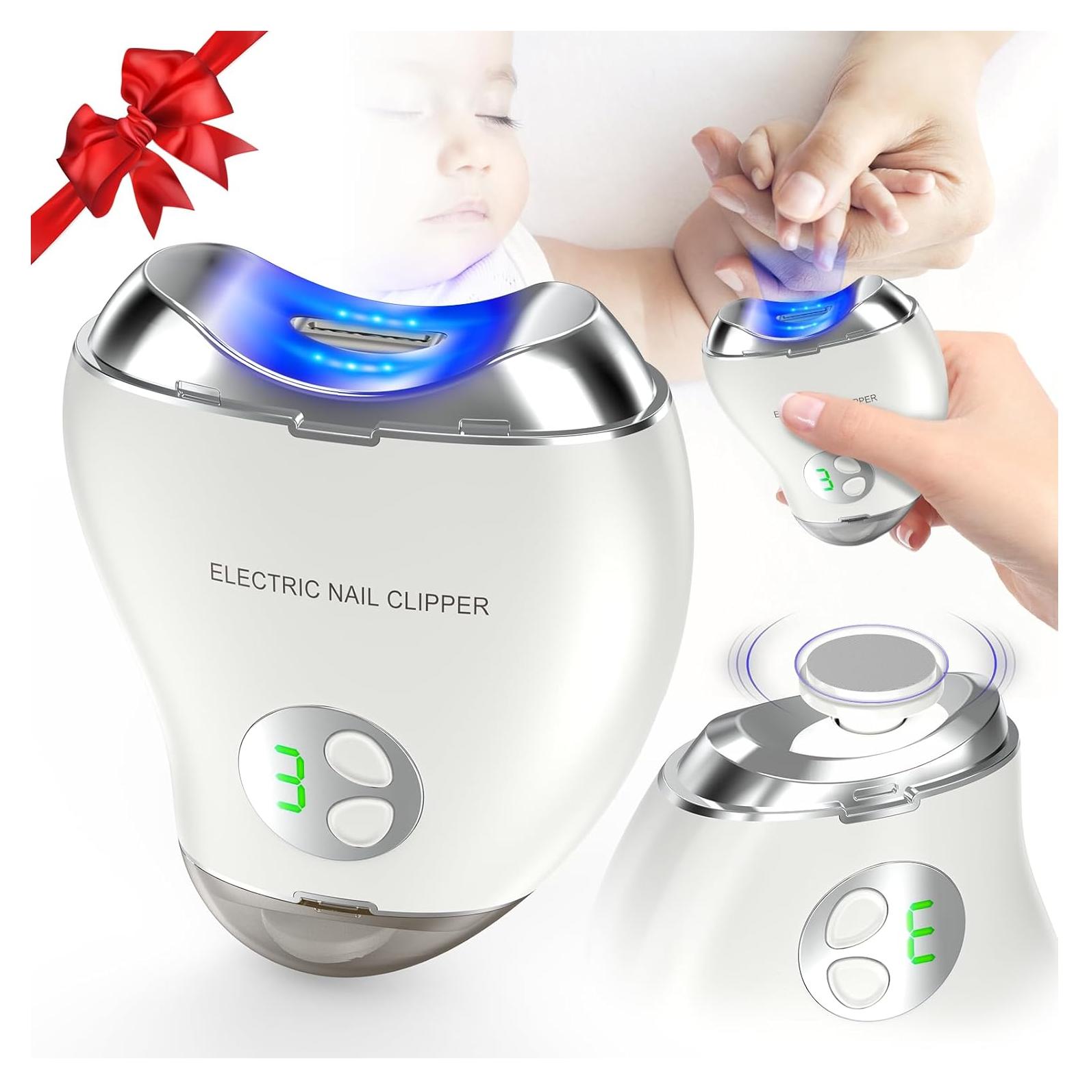 Cortador de Uñas Eléctrico VGVR 2-en-1 con Luz LED y 3 Velocidades