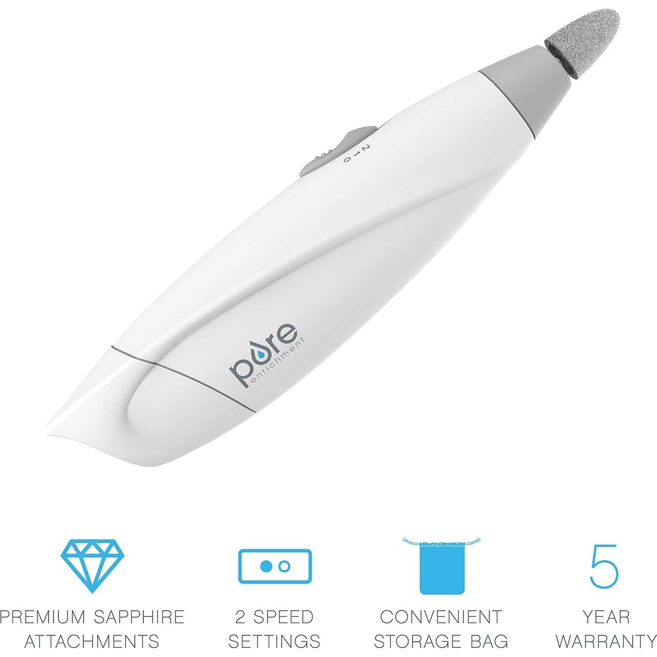 Sistema de Manicura y Pedicura Sin Cable PureNails Express - 5 Accesorios Intercambiables