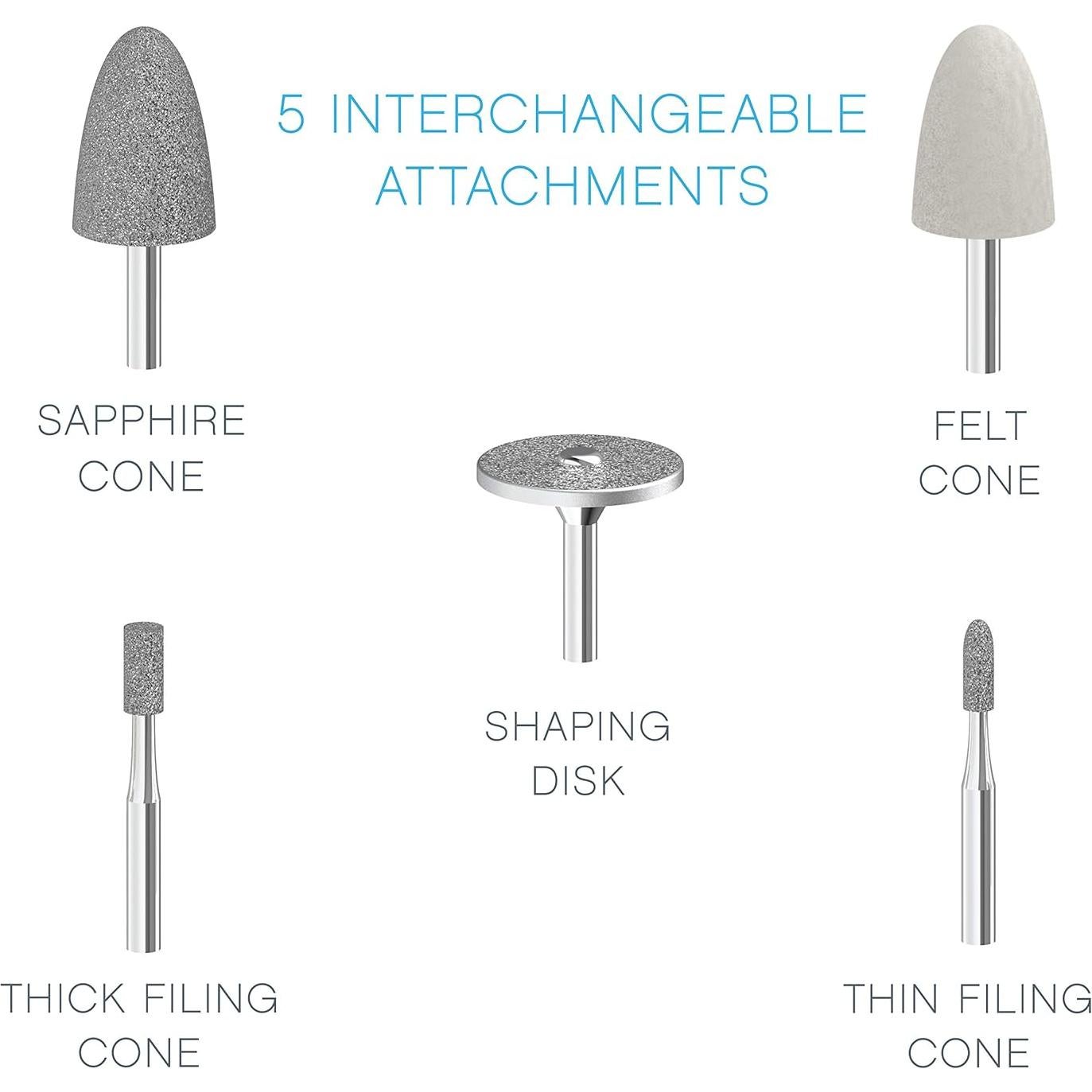 Sistema de Manicura y Pedicura Sin Cable PureNails Express - 5 Accesorios Intercambiables