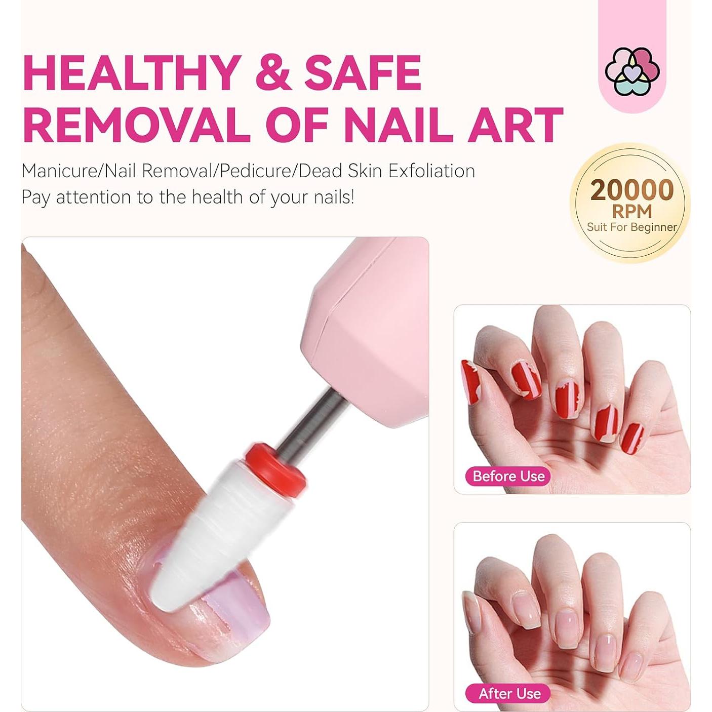 Taladro de Uñas Inalámbrico SAVILAND Rosa 20000RPM Recargable