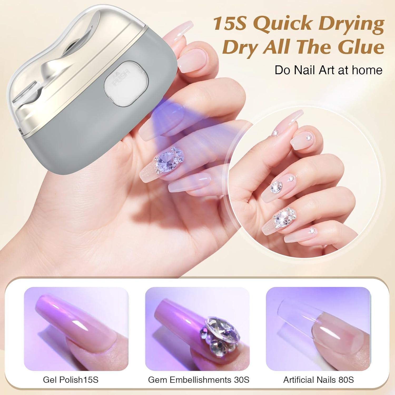 Cortador de Uñas Eléctrico 4-en-1 SZLHLTD con Lima y Luz UV