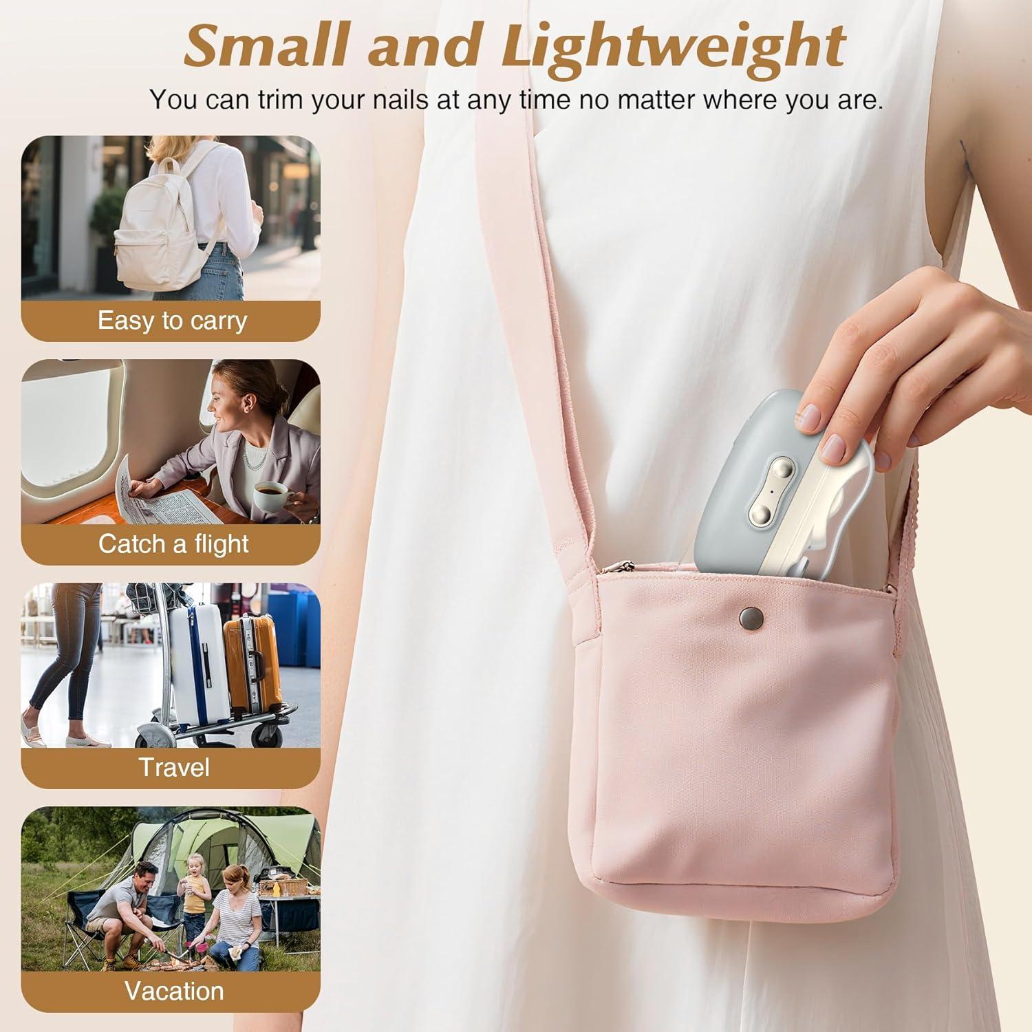 Cortador de Uñas Eléctrico 4-en-1 SZLHLTD con Lima y Luz UV