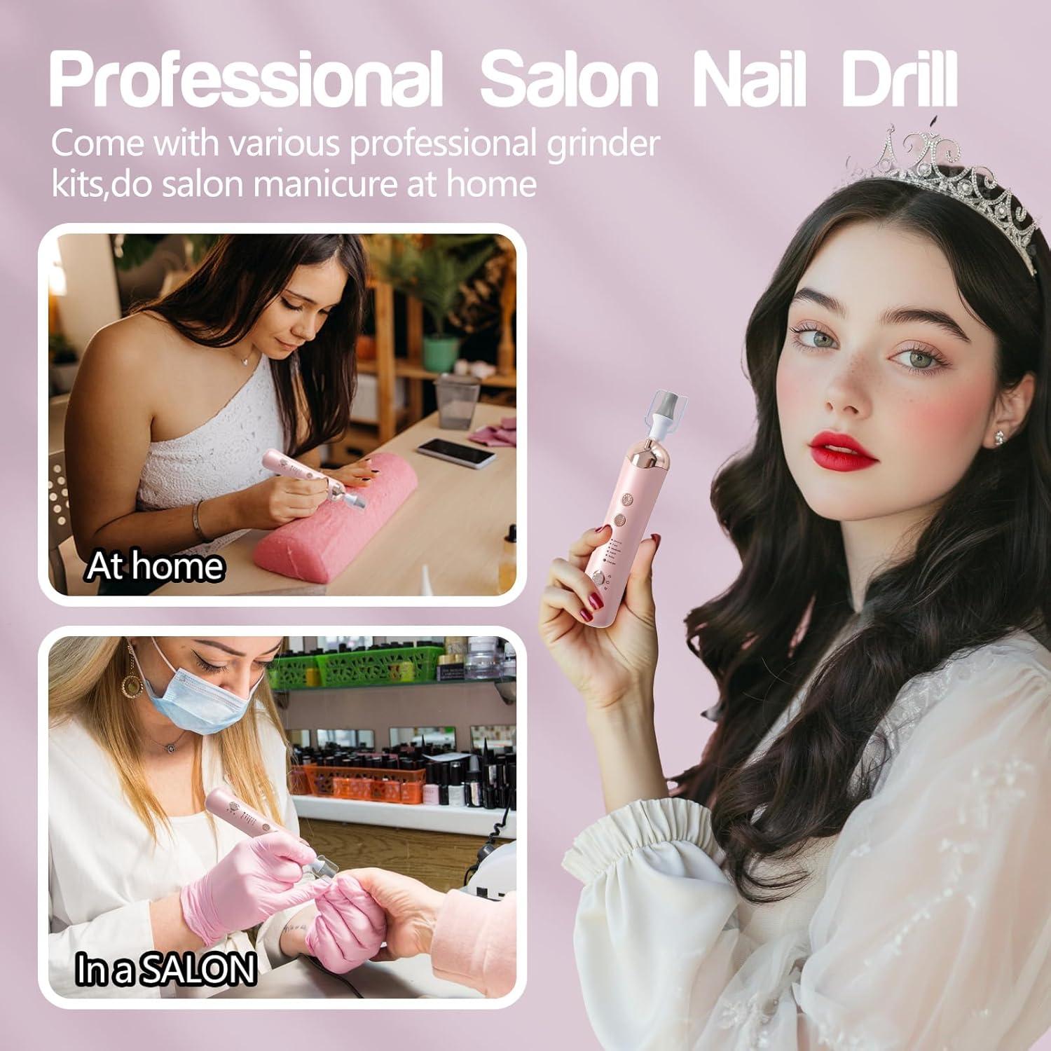 Kit de Lima Eléctrica Droyek 8 Puntas para Uñas Gel