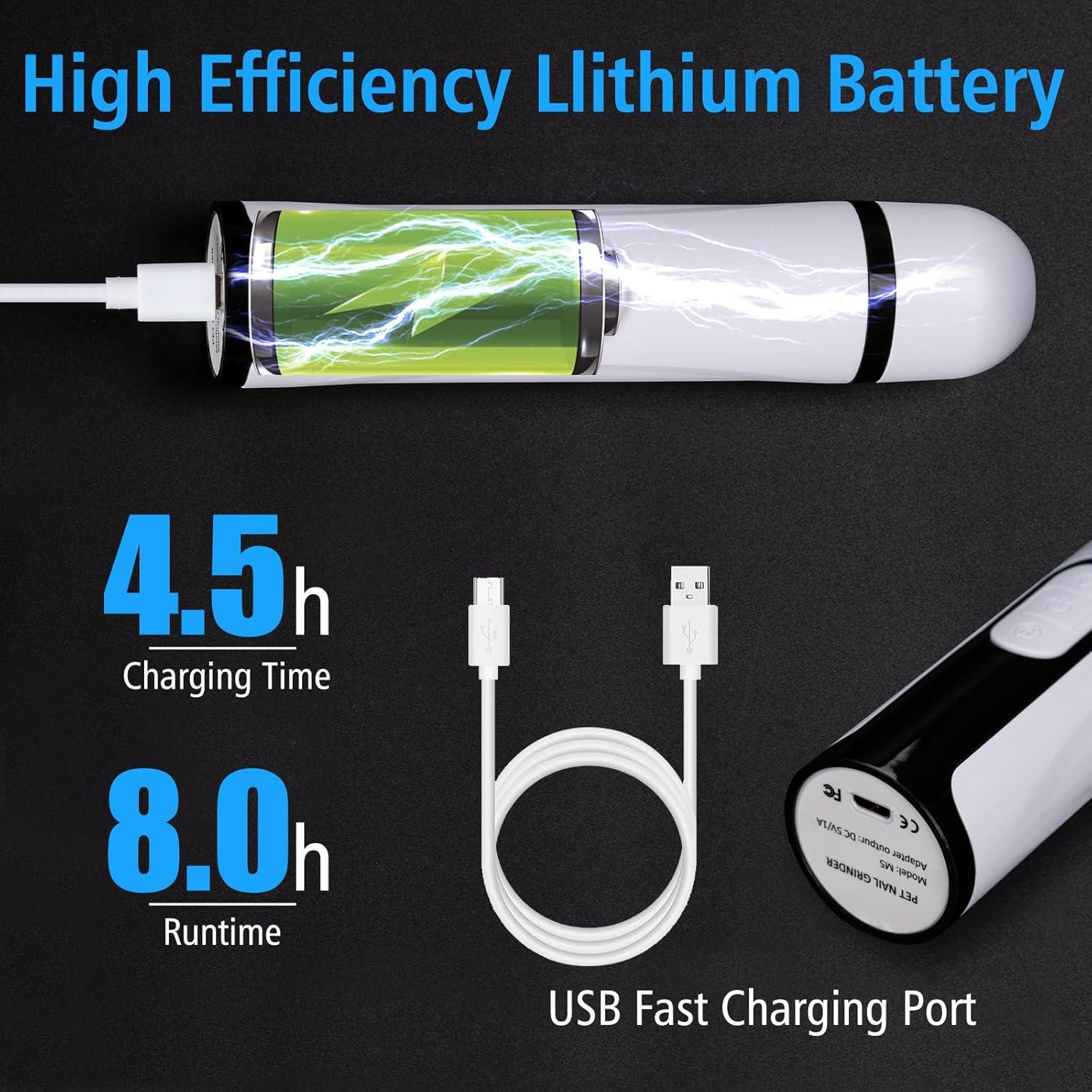 Cortauñas Eléctrico PetProX para Perros y Gatos - Silencioso, Recargable, 3 Velocidades