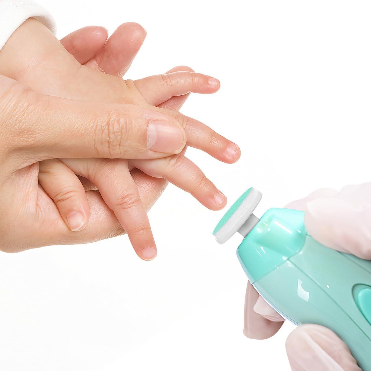 Almohadillas de Lima de Uñas Angoily 24 Pcs para Bebés Verde