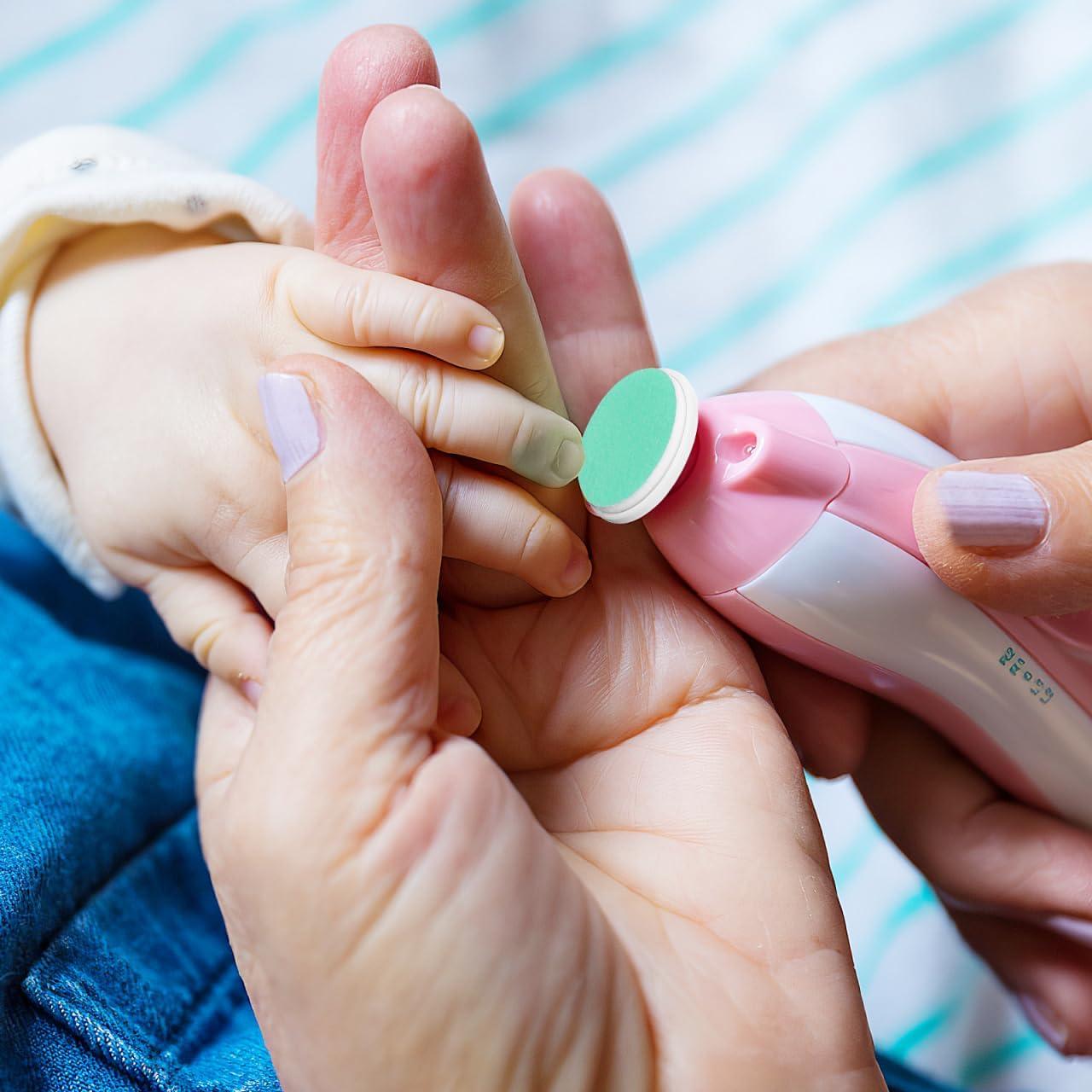 Almohadillas de Lima de Uñas Angoily 24 Pcs para Bebés Verde