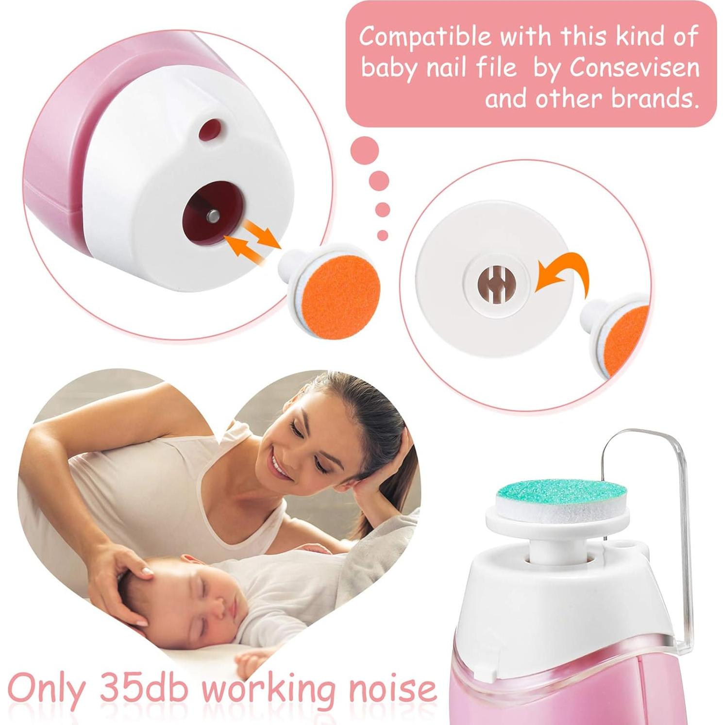 36 Almohadillas de Lima de Uñas para Bebés - 4 Colores