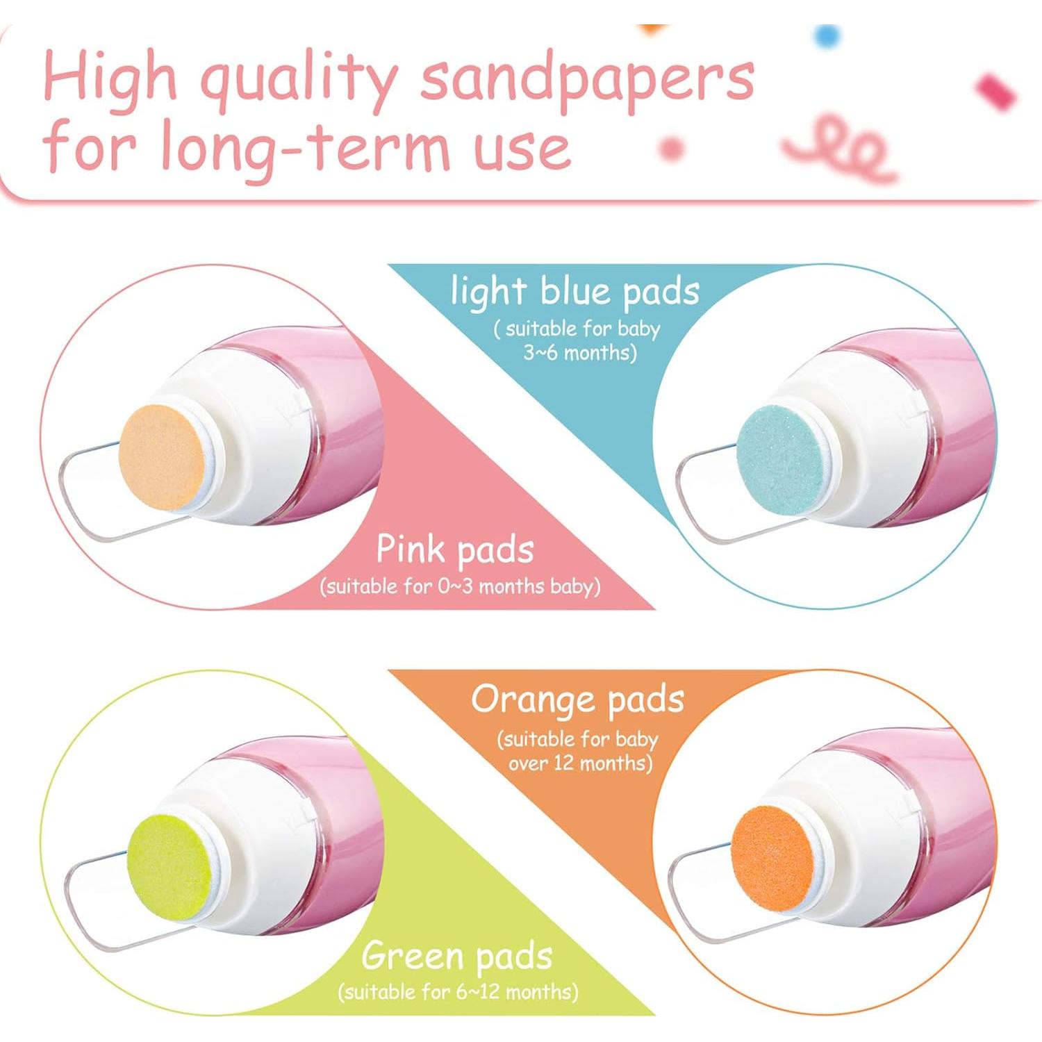 36 Almohadillas de Lima de Uñas para Bebés - 4 Colores