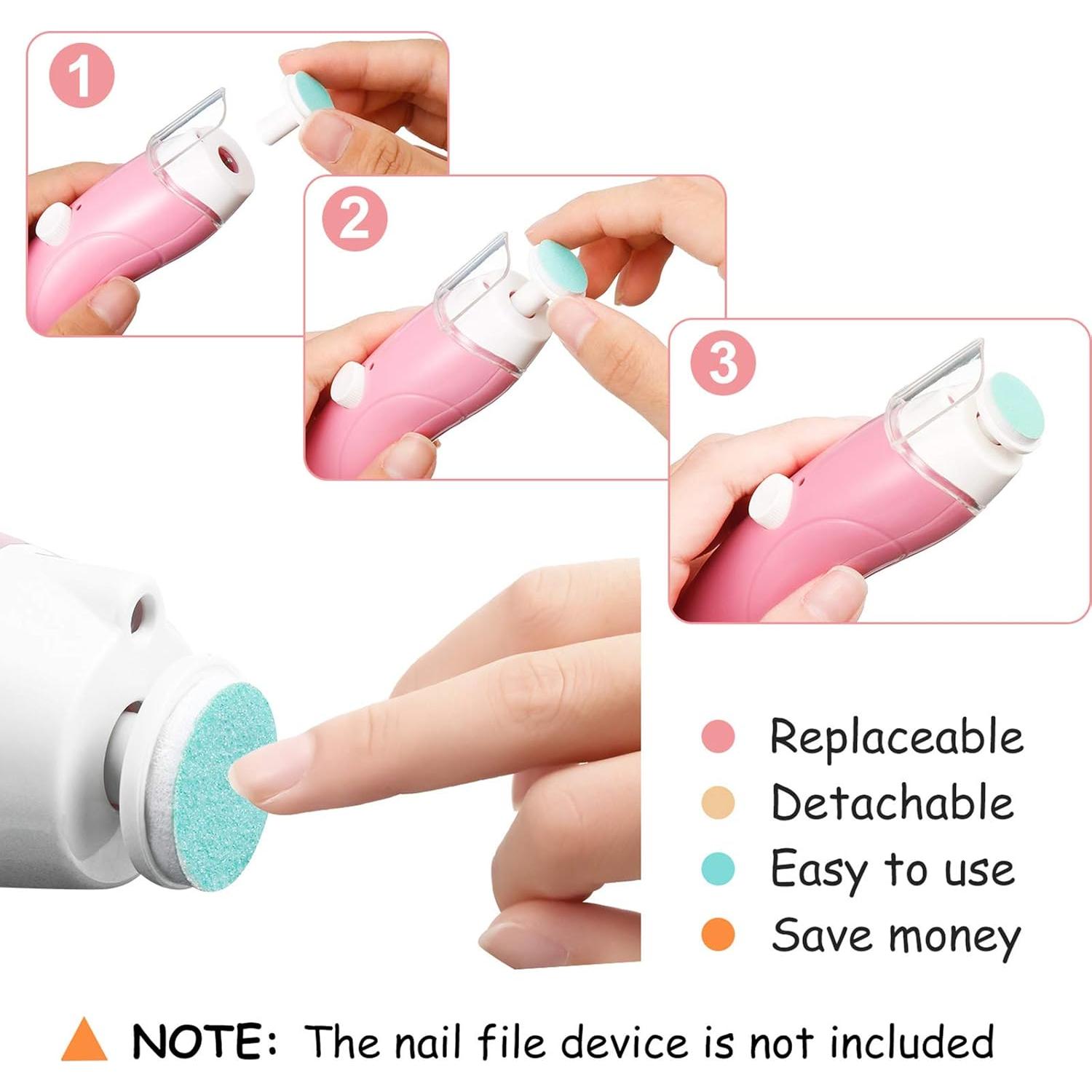 36 Almohadillas de Lima de Uñas para Bebés - 4 Colores