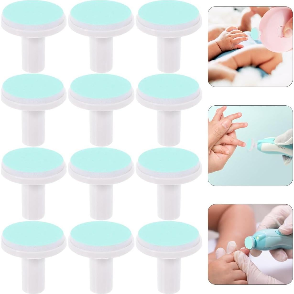 12 Cabezas de Repuesto Lima Uñas Bebé Homoyoyo 1.8cm Verde