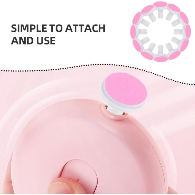 12 Almohadillas de Reemplazo para Cortador de Uñas Didiseaon Rosa