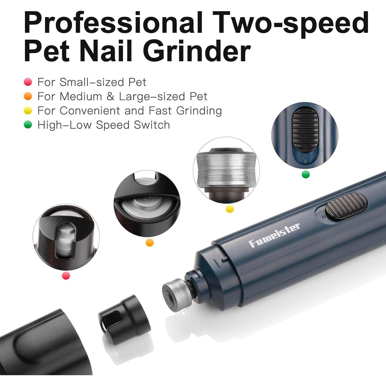 Molino de Uñas Fumei G10 Recargable 2 Velocidades Azul