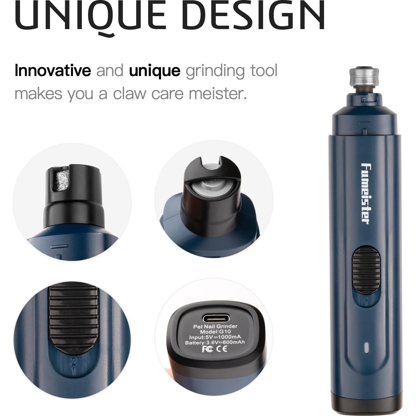 Molino de Uñas Fumei G10 Recargable 2 Velocidades Azul