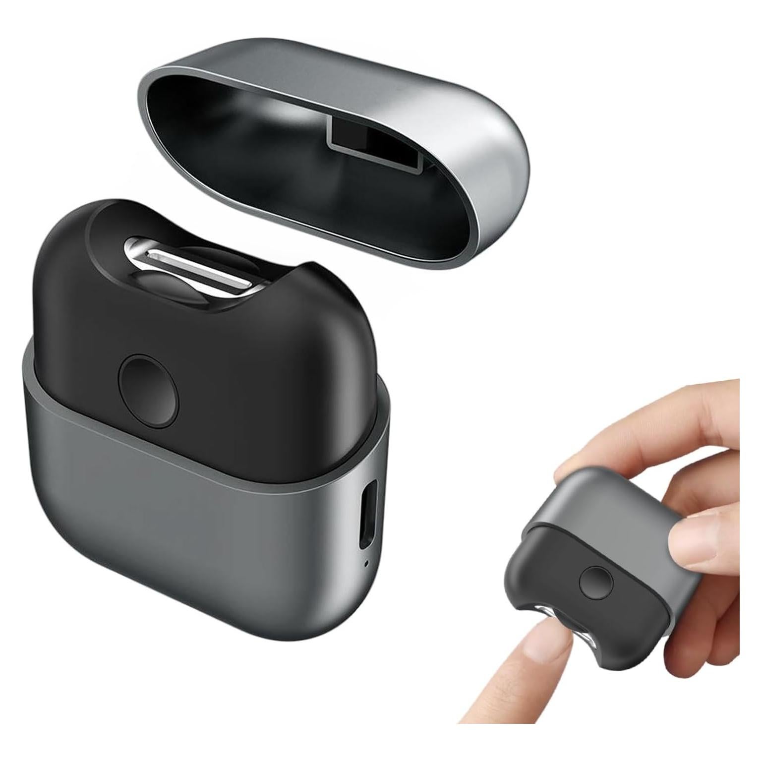 Cortador de Uñas Eléctrico PINjiaju con Luz LED y Almacenamiento