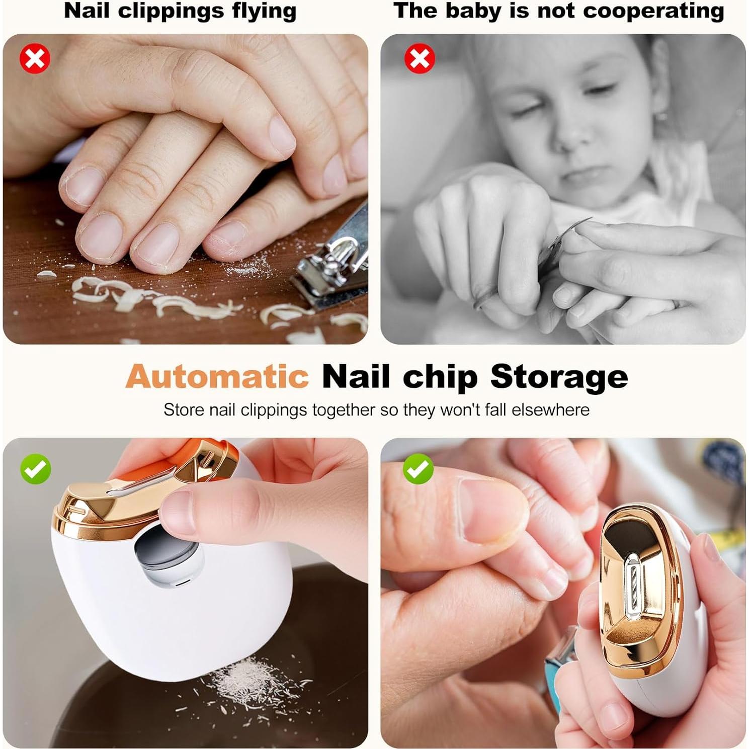 Cortador de Uñas Eléctrico ZHIJD Recargable USB 2 Velocidades