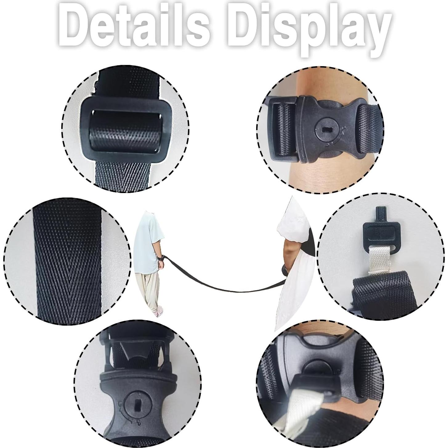 Arnés de Muñeca de Seguridad Ajustable para Niños - Negro