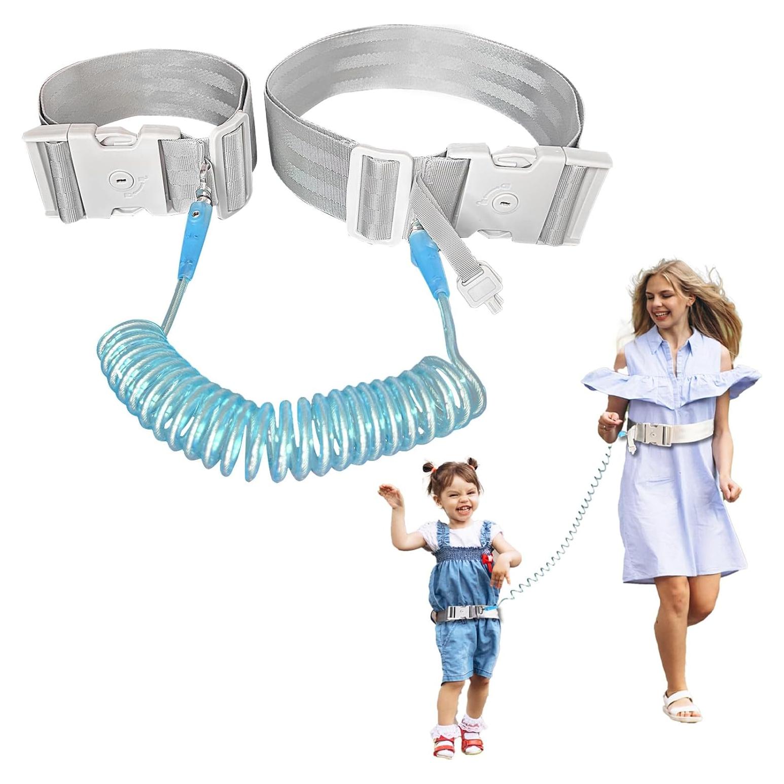 Correa de Seguridad para Niños Pequeños con Bloqueo - Gris Azul