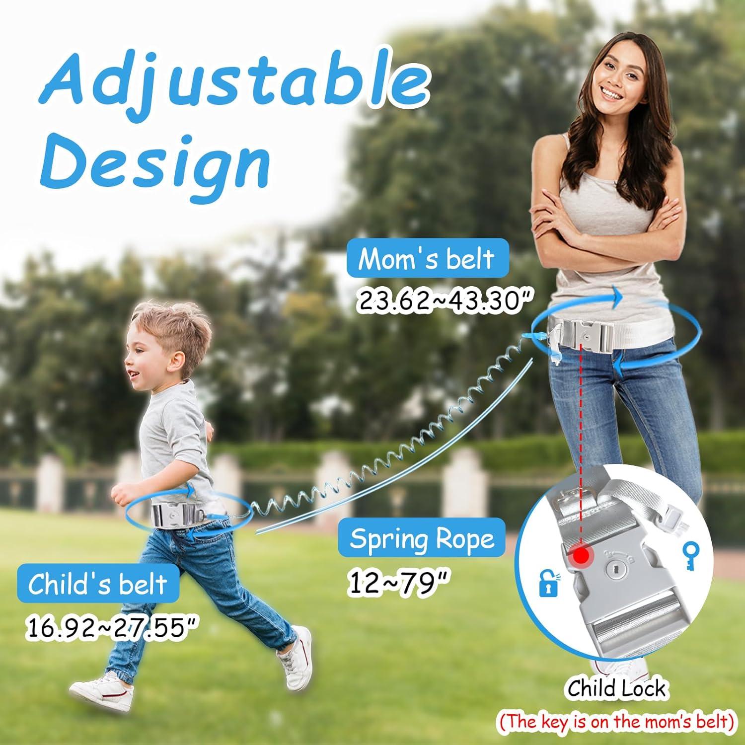 Correa de Seguridad para Niños Pequeños con Bloqueo - Gris Azul