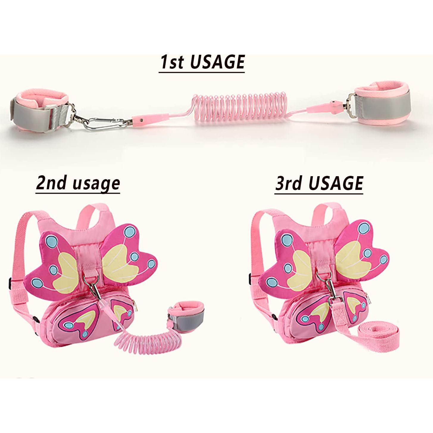 Arnés de Seguridad para Niños con Correa Anti-Pérdida PINK2